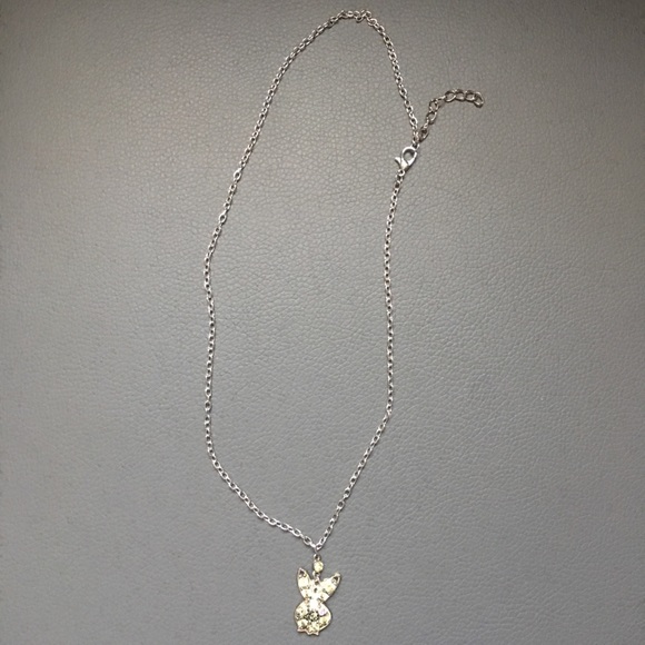 Bedazzled Diamond Playboy Bunny Pendant Necklace - Picture 1 of 1